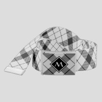 Clan MacFarlane Black and White Tartan Belt