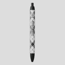 Clan MacFarlane Black and White Tartan Black Ink Pen