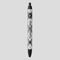 Clan MacFarlane Black and White Tartan Black Ink Pen