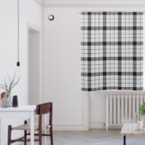 Clan MacFarlane Black and White Tartan Blackout Curtains