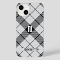 Clan MacFarlane Black and White Tartan Case-Mate iPhone 14 Case