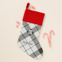 Clan MacFarlane Black and White Tartan Christmas Stocking