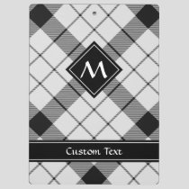 Clan MacFarlane Black and White Tartan Clipboard