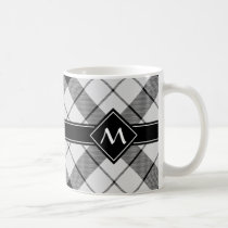 Clan MacFarlane Black and White Tartan Coffee Mug