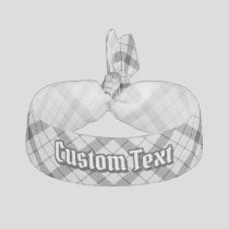 Clan MacFarlane Black and White Tartan Elastic Hair Tie