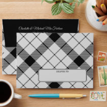 Clan MacFarlane Black and White Tartan Envelope