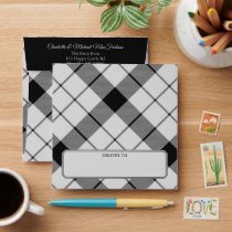 Clan MacFarlane Black and White Tartan Envelope