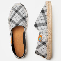 Clan MacFarlane Black and White Tartan Espadrilles