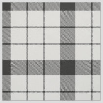 Clan MacFarlane Black and White Tartan Fabric