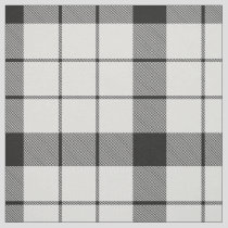 Clan MacFarlane Black and White Tartan Fabric