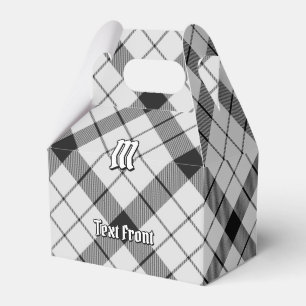 Clan MacFarlane Black and White Tartan Favor Boxes