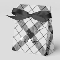 Clan MacFarlane Black and White Tartan Favor Boxes