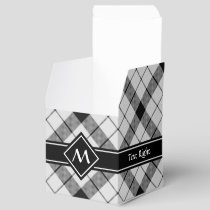 Clan MacFarlane Black and White Tartan Favor Boxes