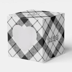 Clan MacFarlane Black and White Tartan Favor Boxes