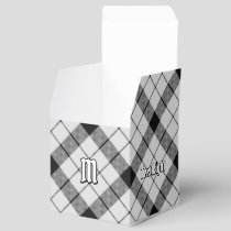 Clan MacFarlane Black and White Tartan Favor Boxes