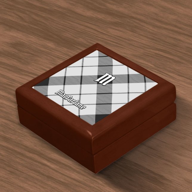Clan MacFarlane Black and White Tartan Gift Box (Creator Uploaded)
