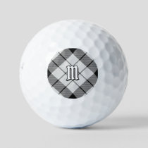 Clan MacFarlane Black and White Tartan Golf Balls