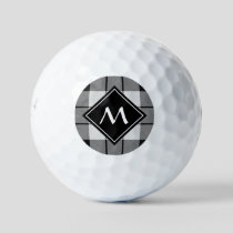 Clan MacFarlane Black and White Tartan Golf Balls