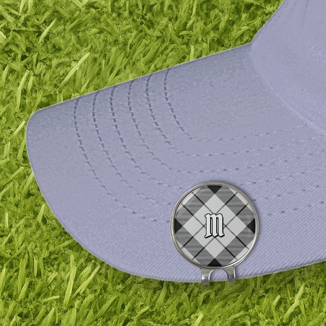 Clan MacFarlane Black and White Tartan Golf Hat Clip (Creator Uploaded)