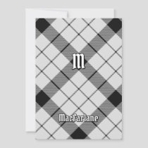 Clan MacFarlane Black and White Tartan Invitation