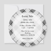 Clan MacFarlane Black and White Tartan Invitation