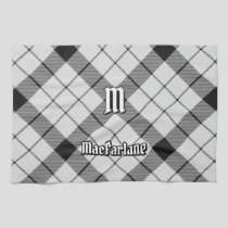 Clan MacFarlane Black and White Tartan Kitchen Towel