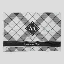 Clan MacFarlane Black and White Tartan Kitchen Towel