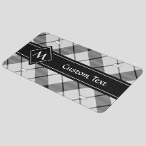 Clan MacFarlane Black and White Tartan License Plate