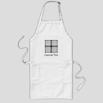 Clan MacFarlane Black and White Tartan Long Apron