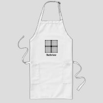 Clan MacFarlane Black and White Tartan Long Apron