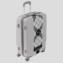 Clan MacFarlane Black and White Tartan Luggage