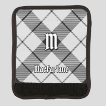 Clan MacFarlane Black and White Tartan Luggage Handle Wrap