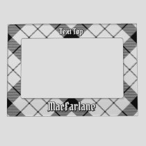 Clan MacFarlane Black and White Tartan Magnetic Frame