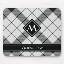 Clan MacFarlane Black and White Tartan Mouse Pad