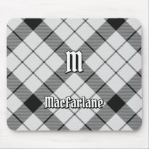 Clan MacFarlane Black and White Tartan Mouse Pad
