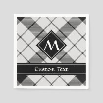 Clan MacFarlane Black and White Tartan Napkins