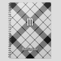 Clan MacFarlane Black and White Tartan Notebook