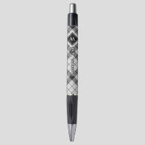 Clan MacFarlane Black and White Tartan Pen