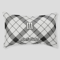 Clan MacFarlane Black and White Tartan Pet Bed