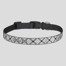 Clan MacFarlane Black and White Tartan Pet Collar