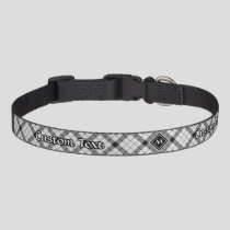 Clan MacFarlane Black and White Tartan Pet Collar