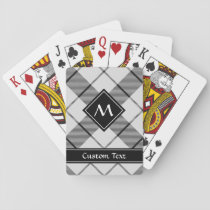 Clan MacFarlane Black and White Tartan Playing Cards