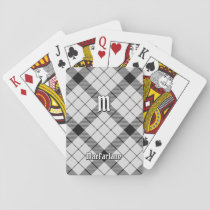Clan MacFarlane Black and White Tartan Poker Cards