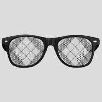 Clan MacFarlane Black and White Tartan Retro Sunglasses