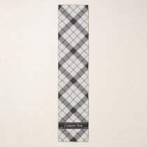 Clan MacFarlane Black and White Tartan Scarf