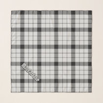Clan MacFarlane Black and White Tartan Scarf