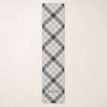 Clan MacFarlane Black and White Tartan Scarf