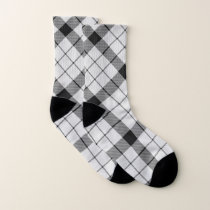 Clan MacFarlane Black and White Tartan Socks