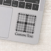 Clan MacFarlane Black and White Tartan Sticker