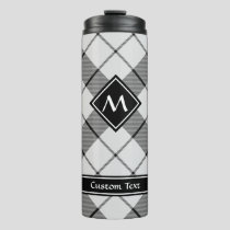 Clan MacFarlane Black and White Tartan Thermal Tumbler